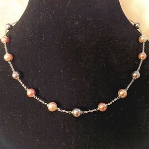 Authentic cultured pearl necklace.